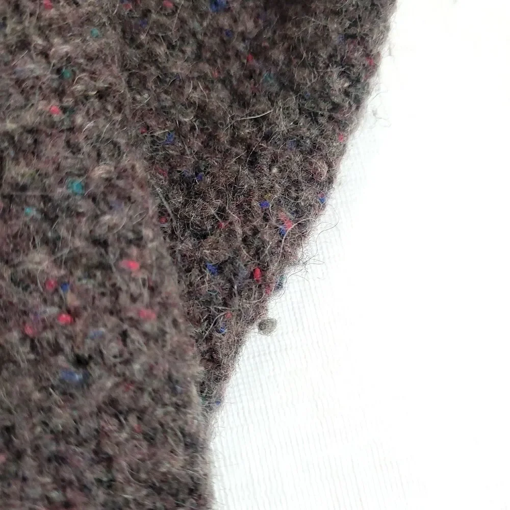 Orvis Wool Knit Sweater Cardigan L Gray Confetti Zip Up grunge grandpa Preppy‎